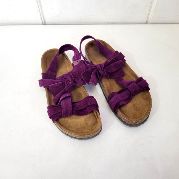 Sundance Tiger Lily Purple Suede Sandals Women's Size 38 US Size 7 - Picture 4 of 7